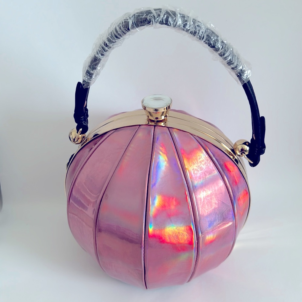 Round Pink Ball Round Globe Handbag with shoulder strap